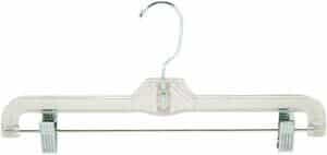 14" Clear Bottom Hanger - Metal Clips - New