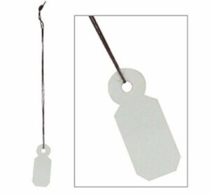 Large Jewelry Tag 1/2" x 7/8" With String