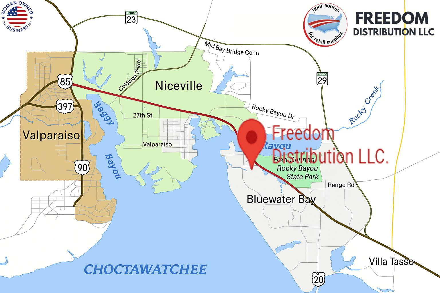 Map of Niceville, FL